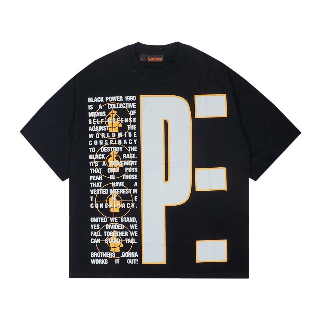 PUBLIC ENEMY PB90 TEE สีดำ ทรง_relaxed_fit