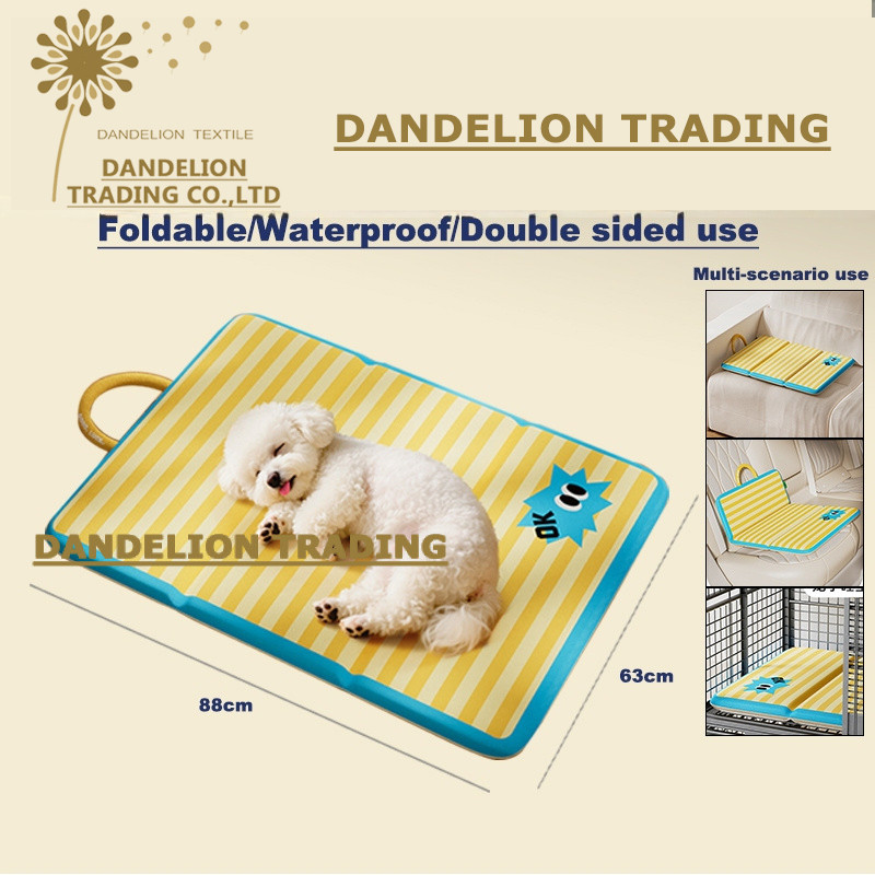 DANDELION เตียงสุนัข Anti-Stain กันน้ํา All-Season Double-Sided Usable พับสัตว์เลี้ยง Sleeping Mat Big Space In-Vehicle ใช้เตียงสัตว์เลี้ยง Kennel ที่นอนสุนัขพับได้