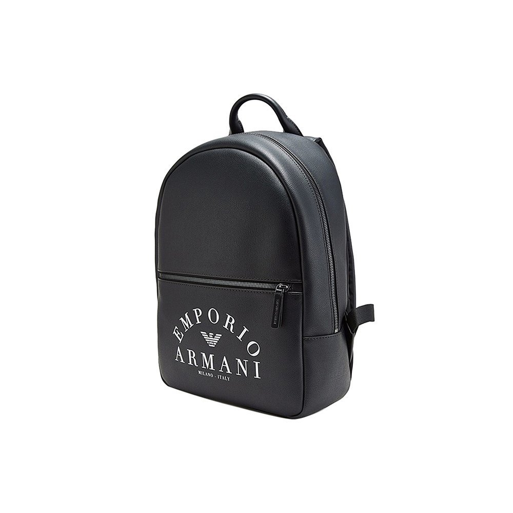 Hong Kong Direct Mail EMPORIO ARMANI สุภาพสตรีกระเป๋าเป้สะพายหลังหนังสีดํา Y4O165 YFE5J 83696