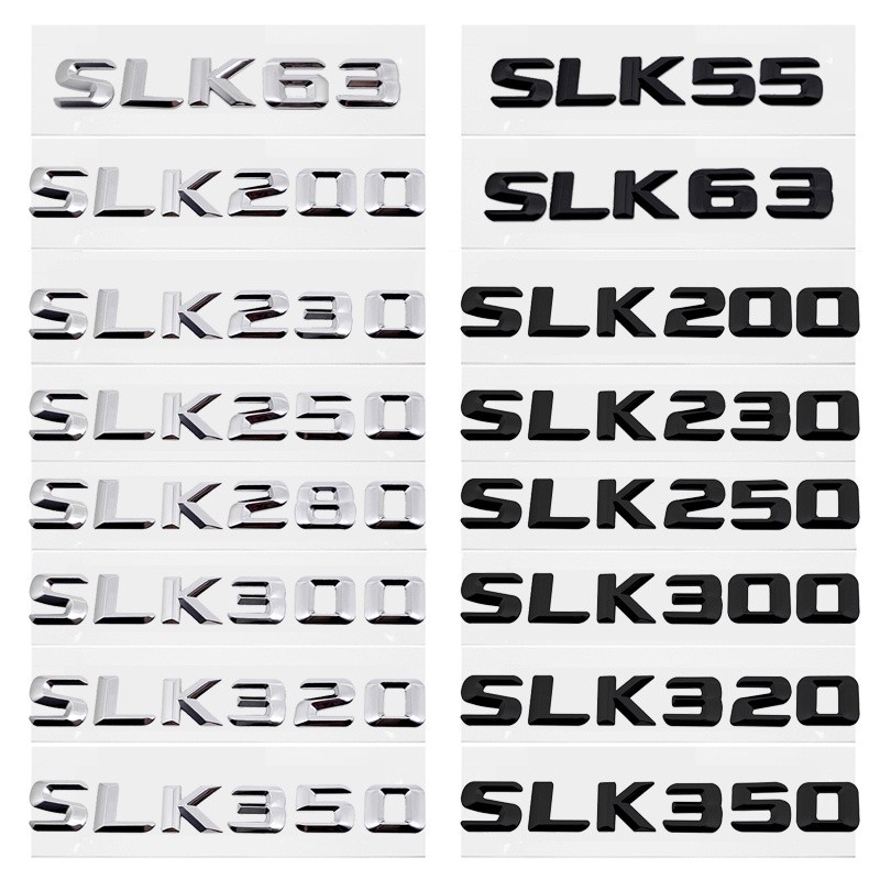 รถสติกเกอร์ Trunk Tail Badge Emblem สําหรับ Mercedes Benz SLK55 SLK63 SLK200 SLK230 SLK250 SLK280 SL