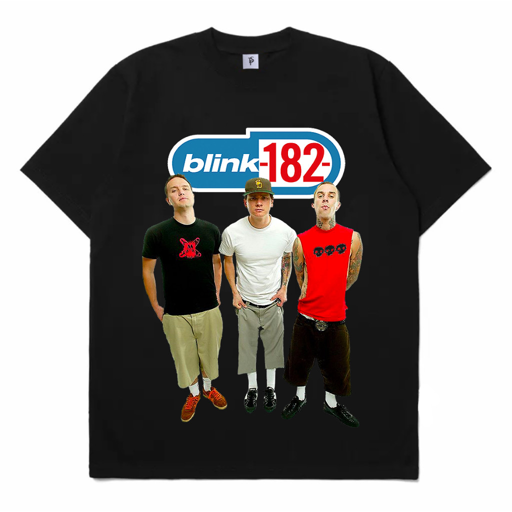 BLINK182 BAND T-SHIRT - BLINK 182 TSHIRT COTTON COMBED 24S