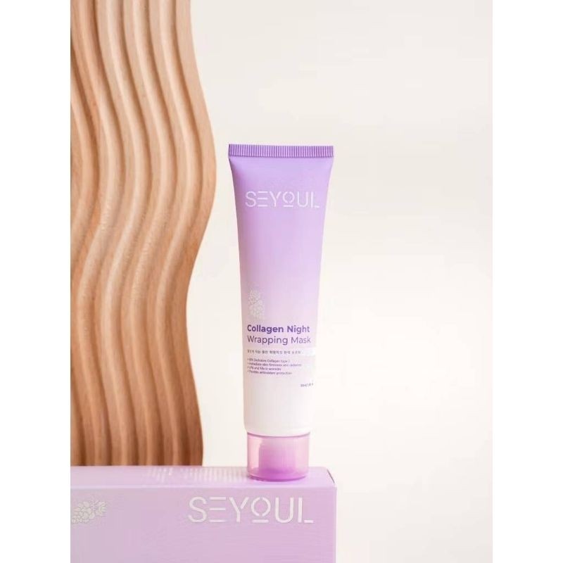 Seyoul mask collagen  มาสก์แบบลอก มาร์คหน้าเกาหลี มาร์คคอลลาเจน  มาร์คไร้น้ำ มาร์คลอกคลอลาเจ