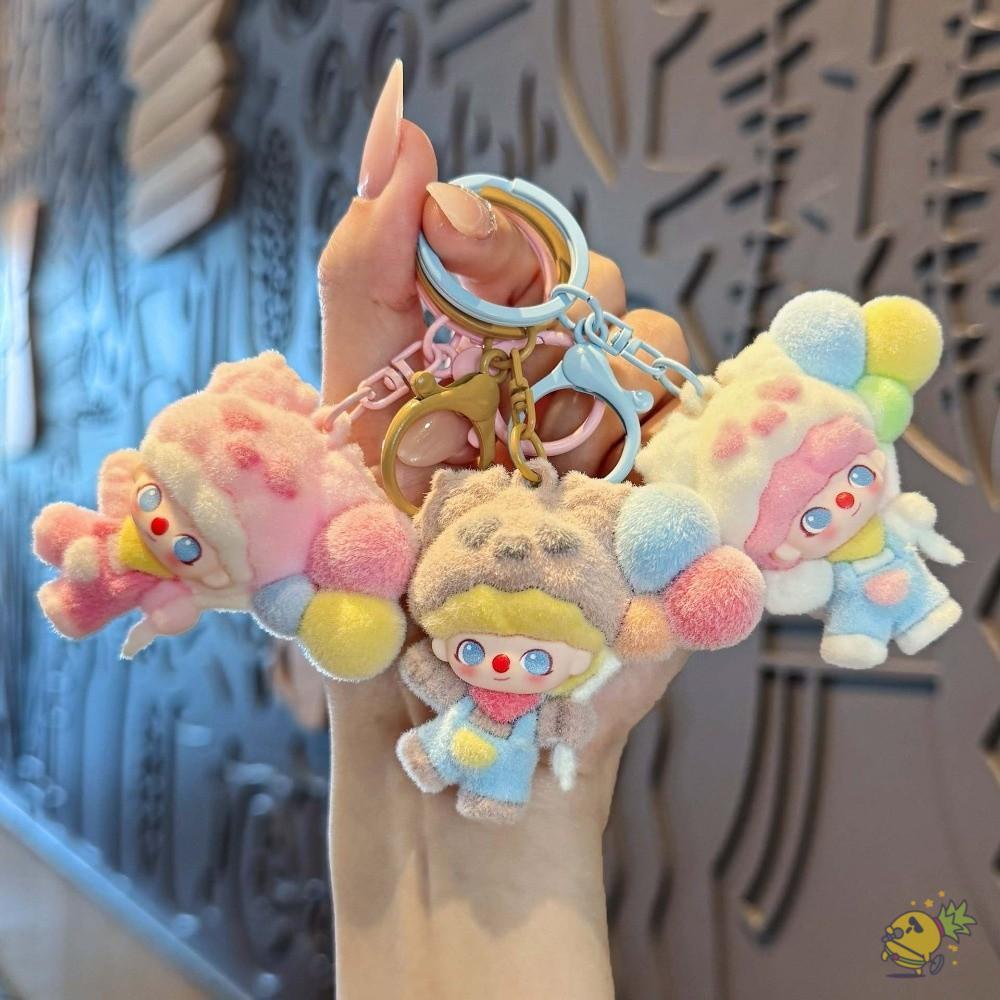 WXDX.TH พวงกุญแจ Dimoo, Flocking Date Series จี้ห้อยกระเป๋า, ของขวัญพวงกุญแจรถ POP MART น่ารัก