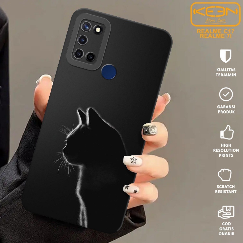 เคส HP Realme C17 Realme 7I - Realme C17 Realme 7I Cat Motif Softcase - เคสโทรศัพท์ Realme C17 - เคส