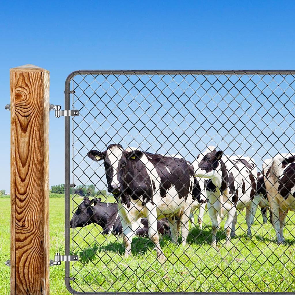 J Bolt Gate Hinge, 304 Stainless Steel Farm Gate Hinges, M12 x 10'' Gate Hinge Bolt 5/8'' for Chain 