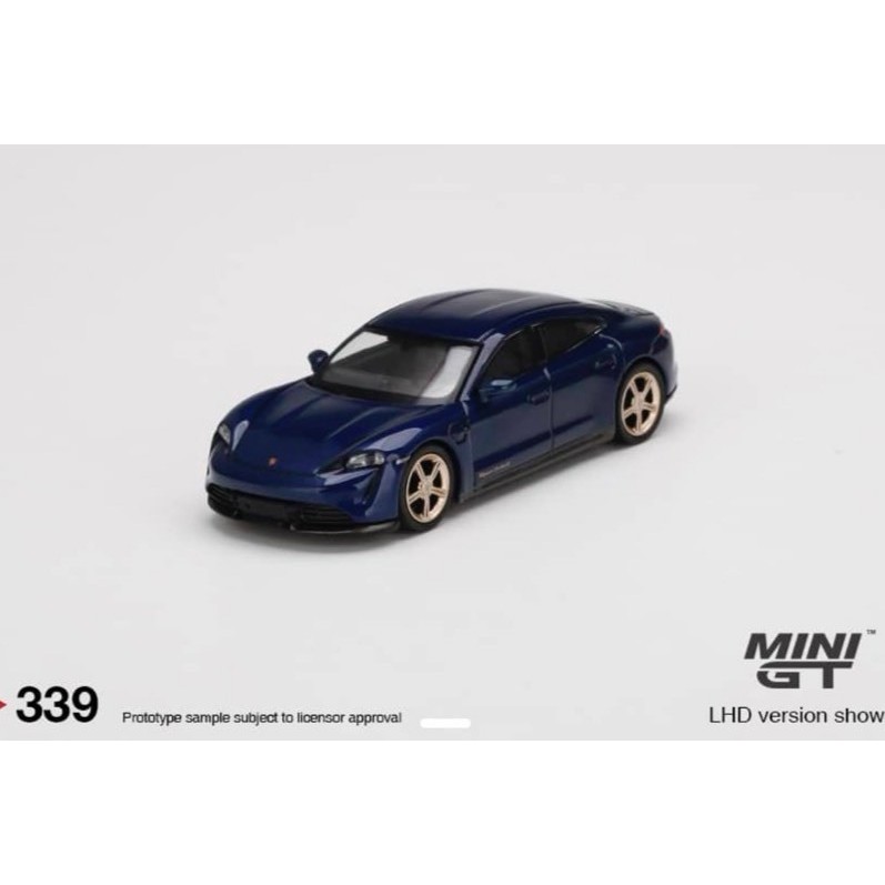 MINIGT เบอร์ 339 1/64 Porsche Taycan Turbo S Gentian Blue Metallic Brand ใหม่เท่านั้น Dismantled สี 