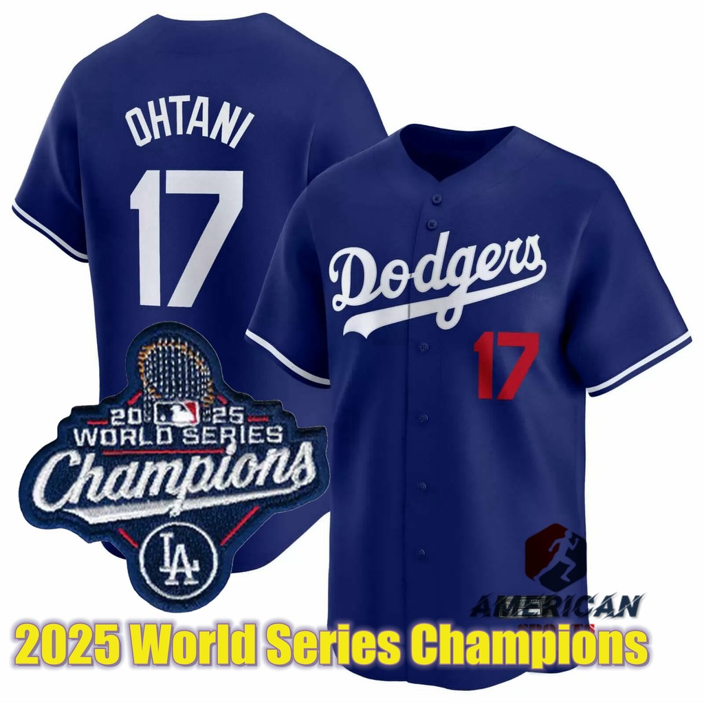 แจ็กเก็ตเบสบอลทีม MLB LA Los Angeles Dodgers 2025  World Series Champions สีขาบ แชมป์โลก สำหรับคนชอบกีฬาเบสบอลและแฟนคลับของ Shohei Ohtani Jersey - รูปที่ 2