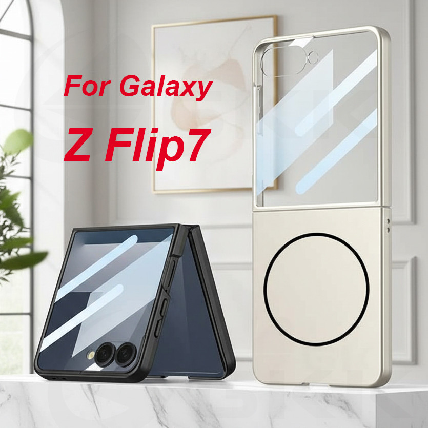 LUKEN Original สําหรับ Samsung Galaxy Z Flip 7 สําหรับ LUKEN ไร้สายชาร์จหน้าจอแก้ว Matte Slim สําหรั