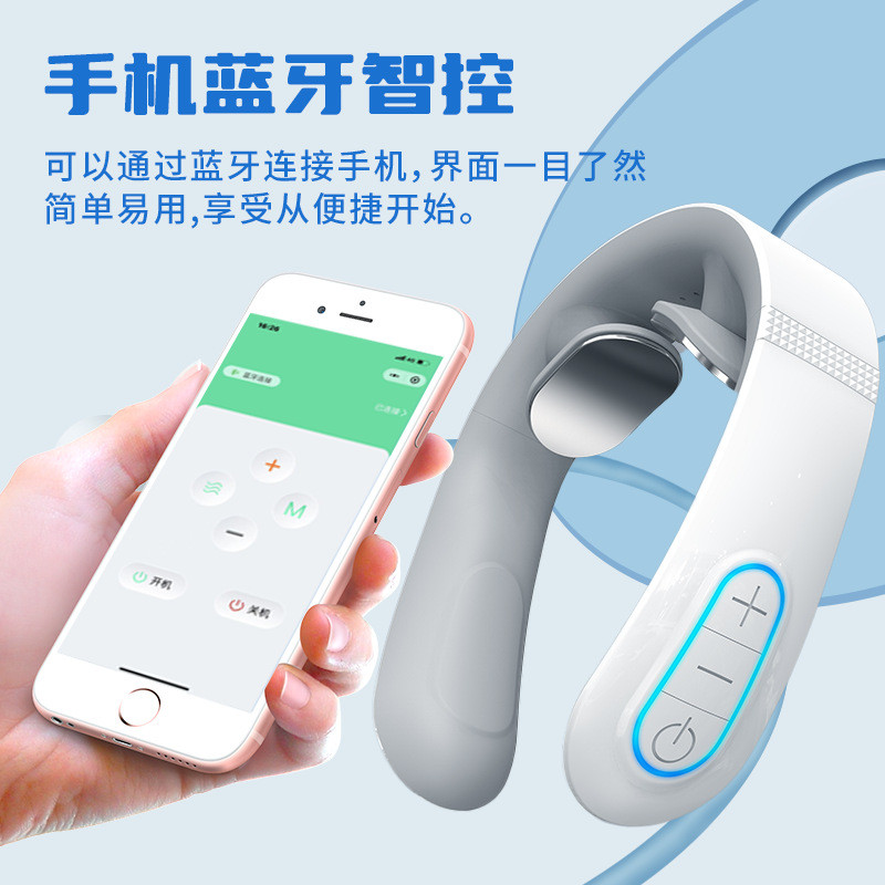 Meilan นวดกระดูกสันหลังส่วนคอเครื่องมือที่มีประโยชน์นวดคอป้องกันคอไหล่คอความร้อน Shiatsu Pulse EMS ข