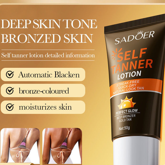 SADOER SADOER SADOER Natural Bronze Black Cream Sun Cream Body Lotion Beach Black SADOER Black Cream