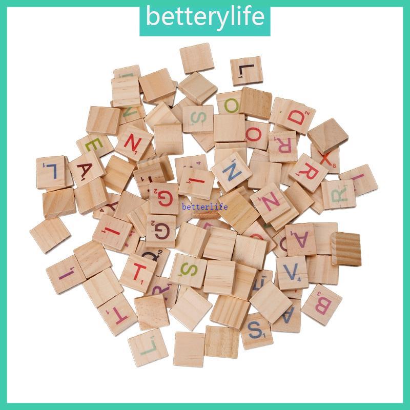 BTF 100X กระเบื้องตัวเลขตัวอักษรสีสันสดใสสําหรับของเล่นตัวอักษร