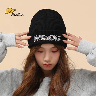 ฟรีค่าขนส่ง🚚หมวกไหมพรมปักลายอินเทรนด์ สไตล์สตรีท unisex หมวกฮิปฮอปแฟชั่นอเนกประสงค์ กันหนาวฤดูหนาว.เทศกาลปีใหม่2026