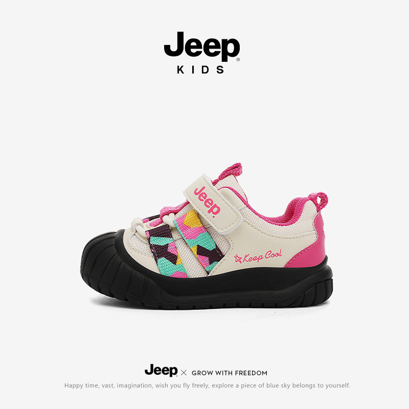 [Jeep] รองเท้ากีฬารองเท้าอเนกประสงค์สําหรับเด็กพื้นนุ่มกลางแจ้ง