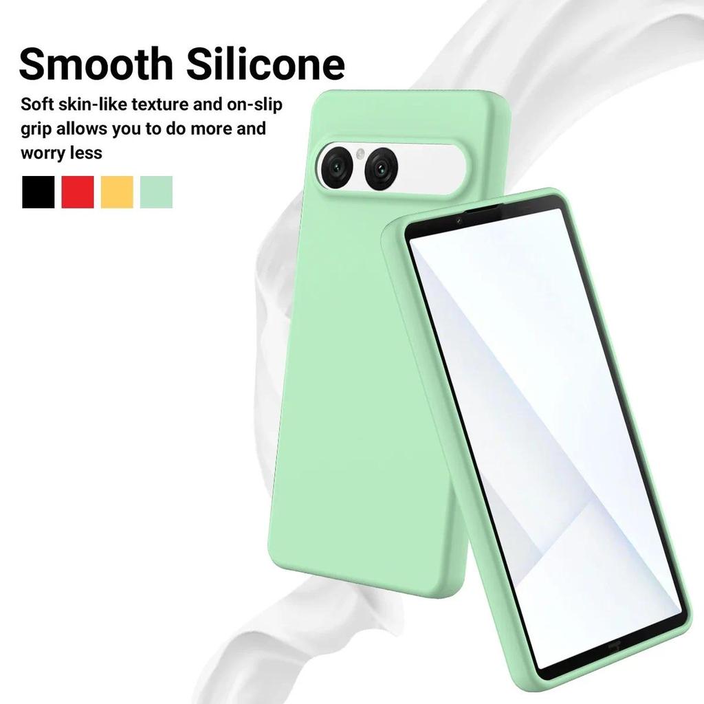 ซิลิโคนเหลวสีลูกกวาดสําหรับ Sony Xperia 10 VII กันกระแทก Matte TPU ฝาหลังกันชนสําหรับ Sony Xperia 10