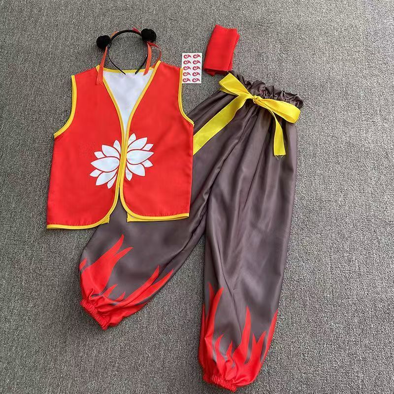 ชุด christmas เด็ก ชุดcosplay Nezha แบบanime สำหรับHALLOWEEN เหมาะทั้งชายและหญิง