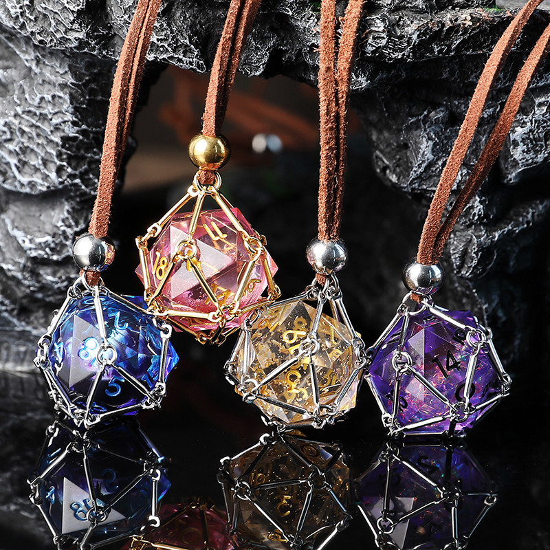 【สุดคุ้ม】ลูกเต๋า Collector's Edition จากเกม Baldur's Gate | ลูกบอลแก้ว D20 ตากระดุกได้+ตาข่ายกันชน | ของตกแต่งบอร์ดเกม