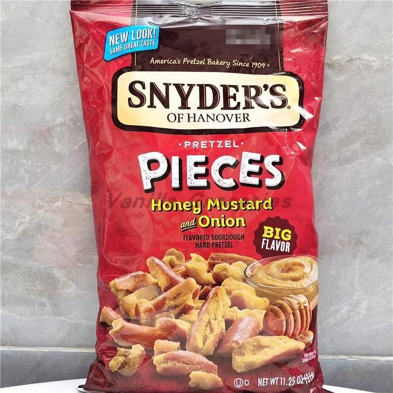 Snyder's Pretzel Pieces ขนมปังเพรทเซล อเมริกัน Snyder's Pretzel กรอบรสเค็ม Snyder's Pretzel Pieces ข