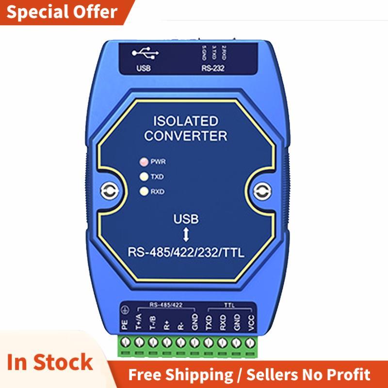 อุตสาหกรรม USB to RS485 RS422 RS232 TTL Converter CDSENET E810-U15C CH340 พร้อมแยกสัญญาณไฟ Type-C 3.
