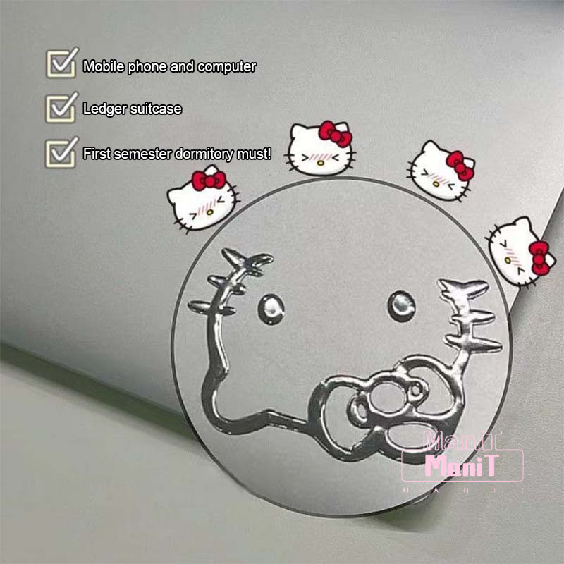 [MTech]สติ๊กเกอร์การ์ตูนน่ารัก 3D สติ๊กเกอร์คิตตี้สีเงิน สติ๊กเกอร์ตกแต่งมือถือ ยนต์ สติกเกอร์โลหะ ลายกันน้ํา สีเงิน สํา - รูปที่ 2