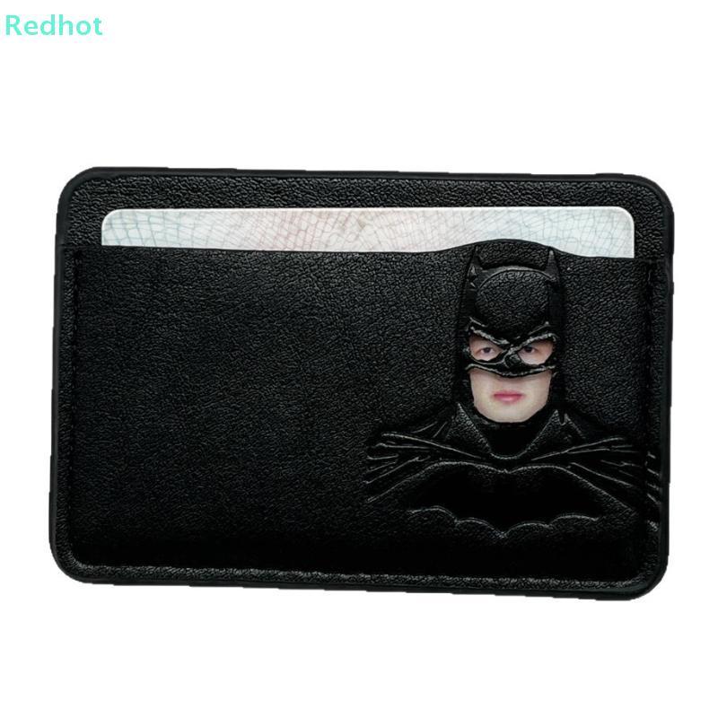 <Redhot> Bat ID Wallet Slim Leather Card Holder Case Wallet With Hero Mask Creative Anniversary Birt