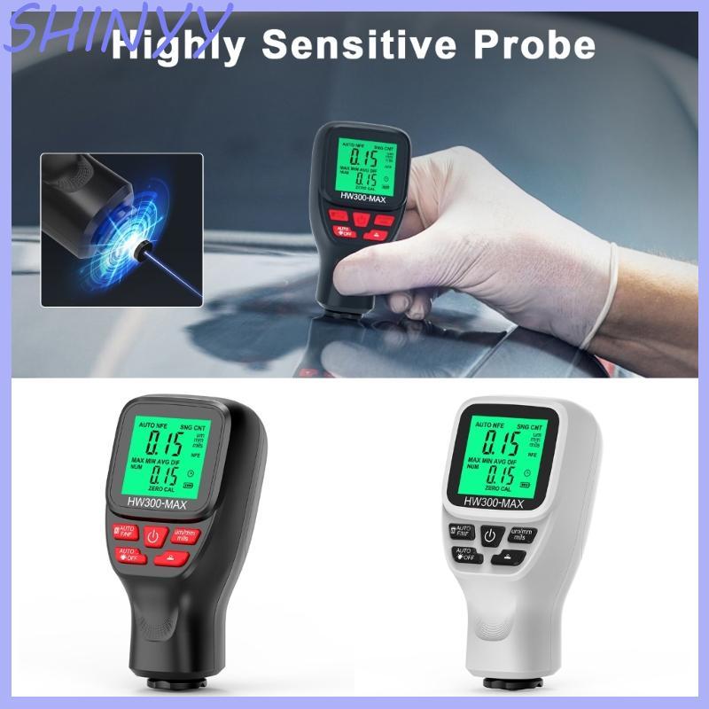 SHI เครื่องวัดความหนาของสี LCD เครื่องทดสอบเคลือบรถยนต์แบบดิจิตอล การสอบเทียบอัตโนมัติ HW300MAX