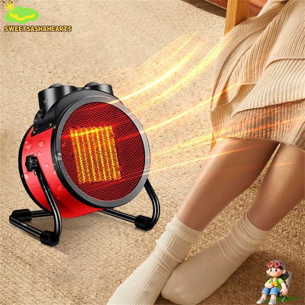 SWEETSASHA เครื่องทําความร้อนอวกาศ 90° ปรับมุม 3 เกียร์ปรับเครื่องทําความร้อนไฟฟ้า,แบบพกพา พีทีซี เซรามิกความร้อนพลังงานสูงป้องกันความร้อนสูงเกินไปห้องเตาความร้อนสํานั