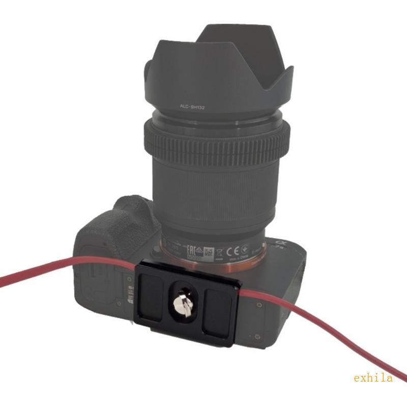 Exhila DurabilityAluminum Camera Arca Tether Cable Clamp Block Plate สําหรับกล้องดิจิตอล