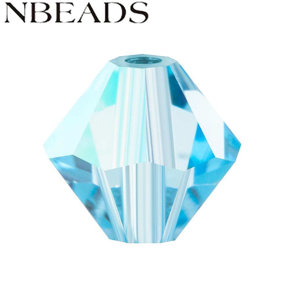 24 ชิ้น Preciosa ลูกปัดภาษาเช็คคํา Bicone 60000 200 e AB 5 มม. รู: 1 มม.