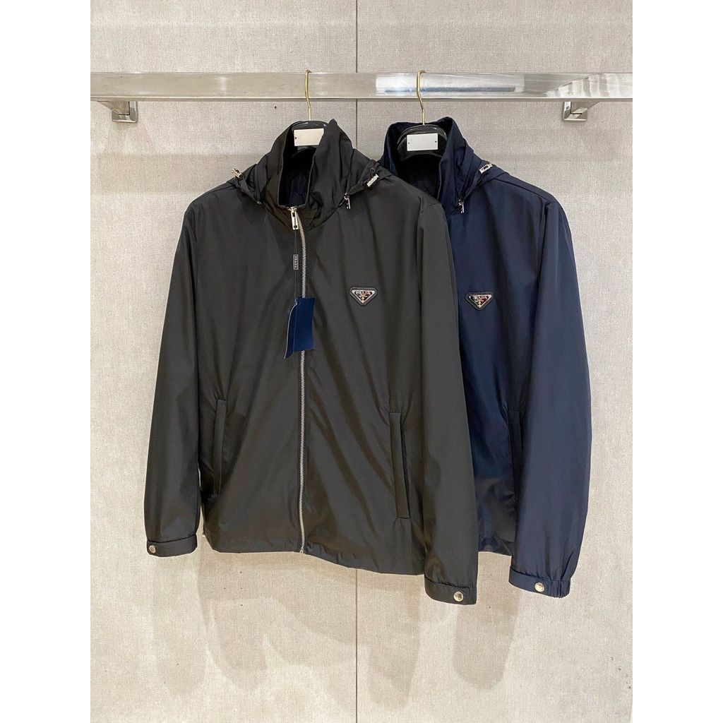 KQWV PD Men's Clothing25SS Autumn and Winter New Metal Logo Men's Casual Business Hooded Jacket