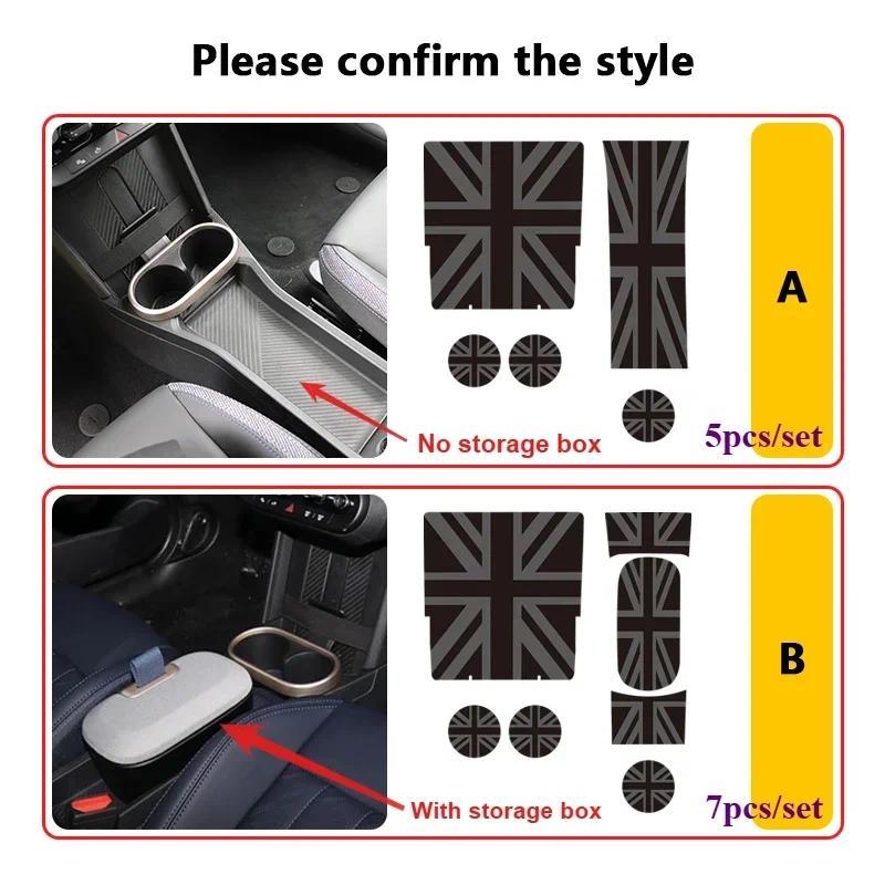 สําหรับ Mini Cooper F65 F66 F67 หนังรถ Center Control Mat Slot ถ้วยผู้ถือ Anti-slip Pad ตกแต่งอุปกรณ