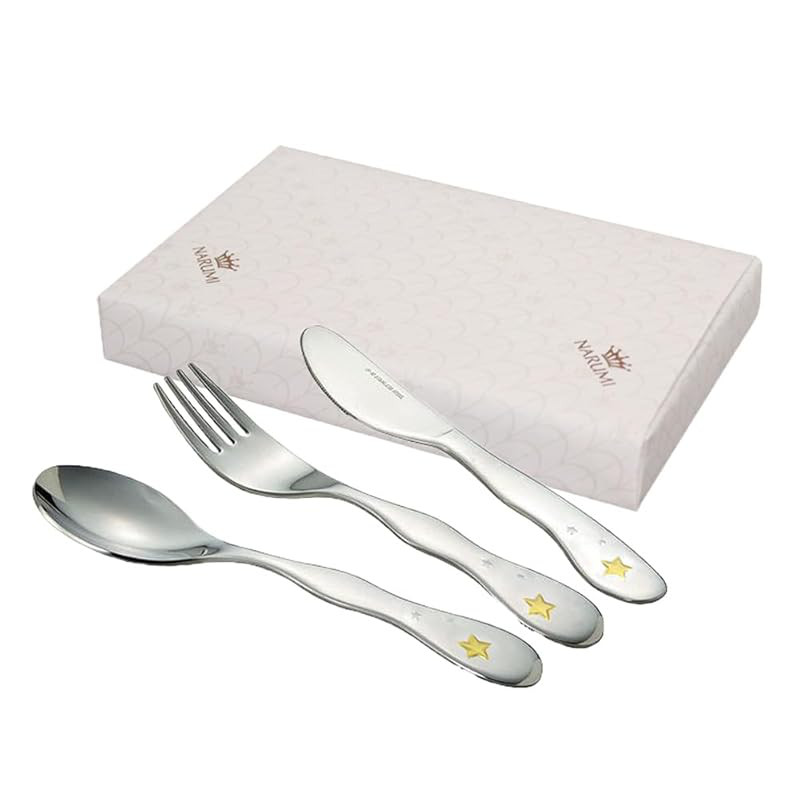 NARUMI Shining Star Children's Tableware Set - Universal Plates and Utensils for Easy Eating, Perfec