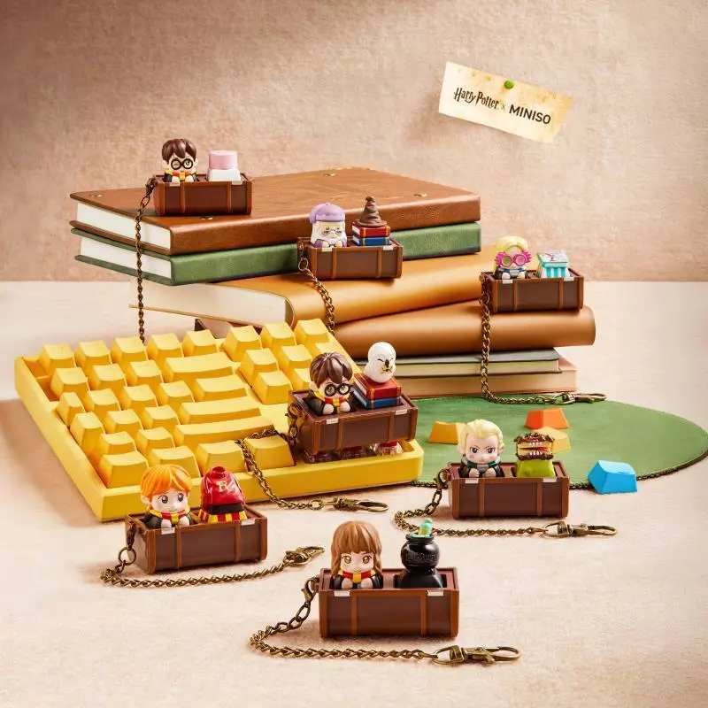 Harry Potter Series Fixed Grid Time Keycap Mystery Box Pendant Cute Bag Hanging Gift
