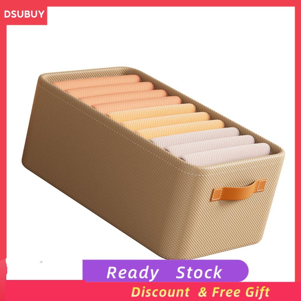 Dsubuy กล่องเก็บเสื้อผ้าพับได้ความจุขนาดใหญ่การออกแบบลิ้นชักผ้าไม่ทอประเภทออแกไนเซอร์สำหรับบ้านองค์ก