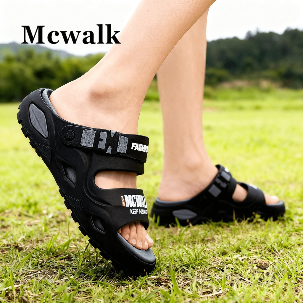 MCWALK ผู้ชาย  กลางแจ้ง  รองเท้าแตะ  การสึกหรอ  ป้องกันการลื่น  แบคทีเรีย  ป้องกันกลิ่น  ขับรถได้  ภ