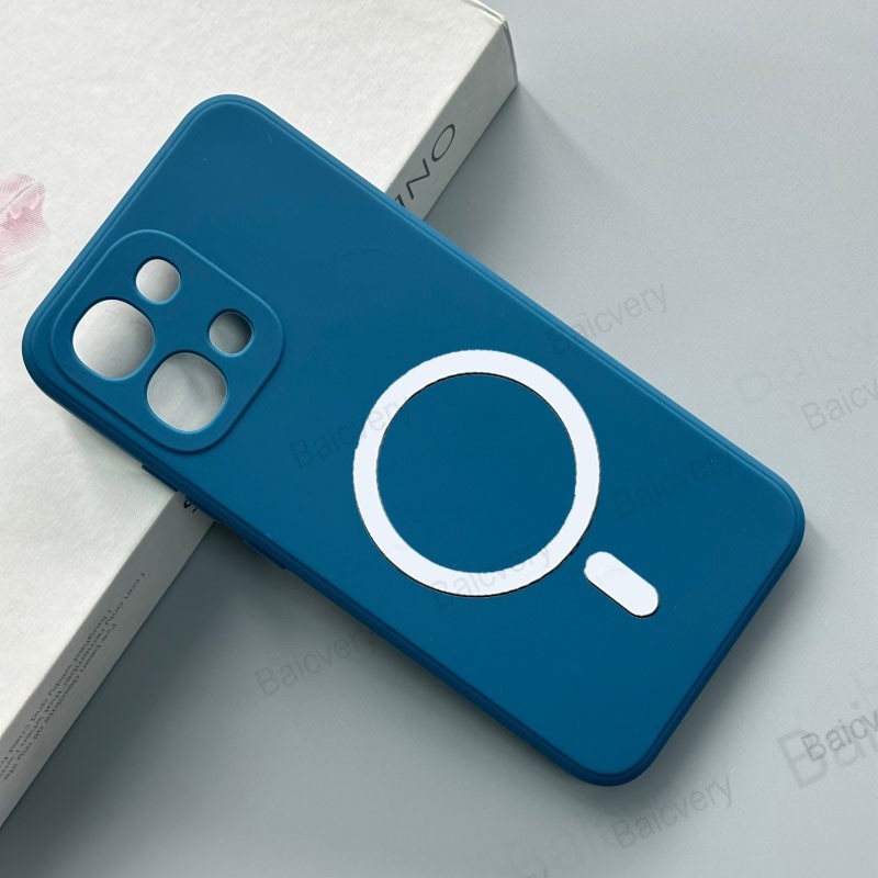 สําหรับ OPPO A6 Pro 4G / A6 Pro 5G / F31 CPH2781 ฝาครอบป้องกันเคลือบสีสันสดใสพร้อมสติกเกอร์แม่เหล็ก