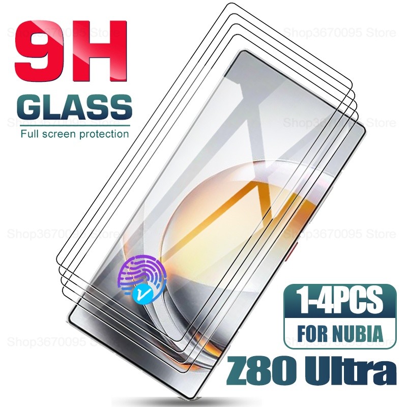 1-4PCS Z80 Ultra 11Pro กระจกนิรภัยสําหรับ ZTE nubia Z80 Ultra/RedMagic 11Pro + ปลดล็อคฟิล์มกันรอยหน้