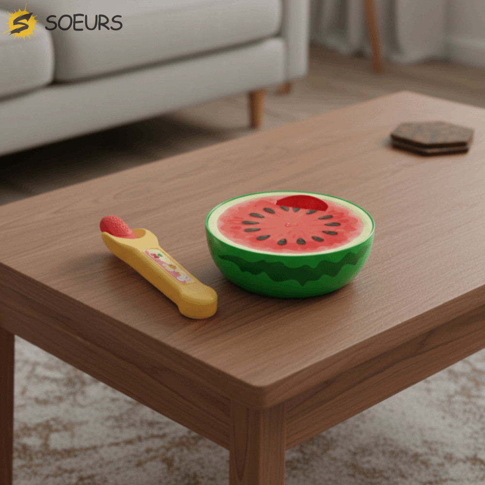 ซูเรซ ผลไม้พุดดิ้งชุดให้อาหารของเล่น,จําลองอาหารให้อาหารแตงโมพุดดิ้งของเล่น,ต้นการศึกษาของเล่นองุ่นญี่ปุ่นกีวีผลไม้เล่นบ้านของเล่นเด็กของขวั