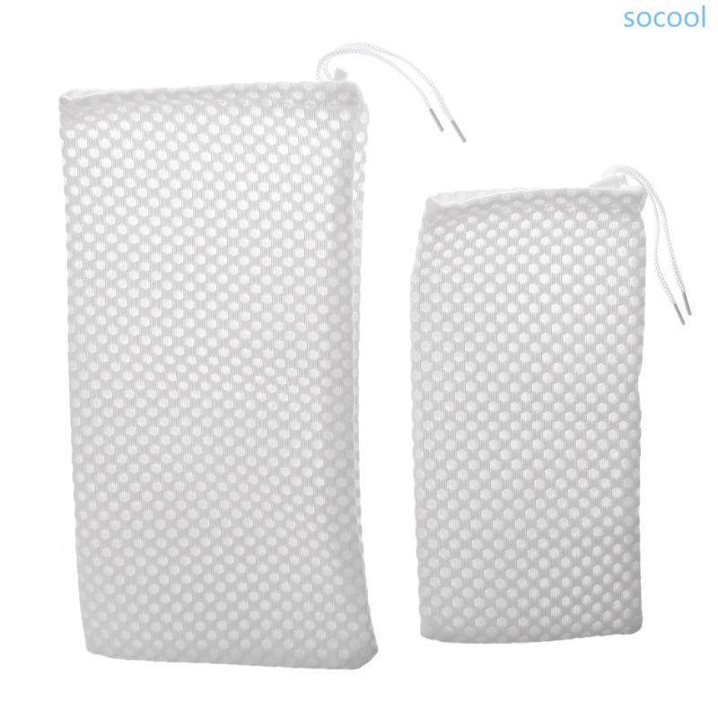 Soc* Aquarium Filter Bag Drawstring Honeycomb Bags สําหรับ Bio Balls Active Carbon