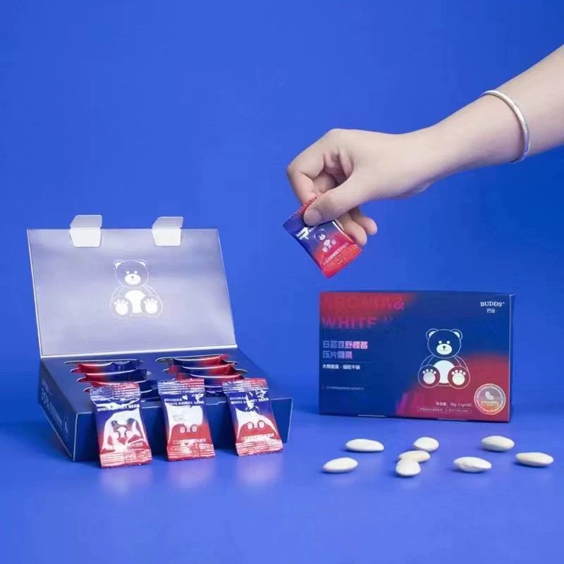 สินค้าใหม่พร้อมสต็อก Buzz White Kidney Beans Wild Cherry Plum Slices Candy White Kidney Beans2025112