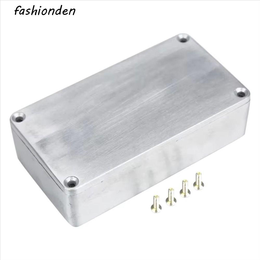 FASHIONDEN กล่องอลูมิเนียม Stomp, อลูมิเนียม 1590B Effects Pedal Enclosure, ทนทานเปลี่ยน Silver Guit