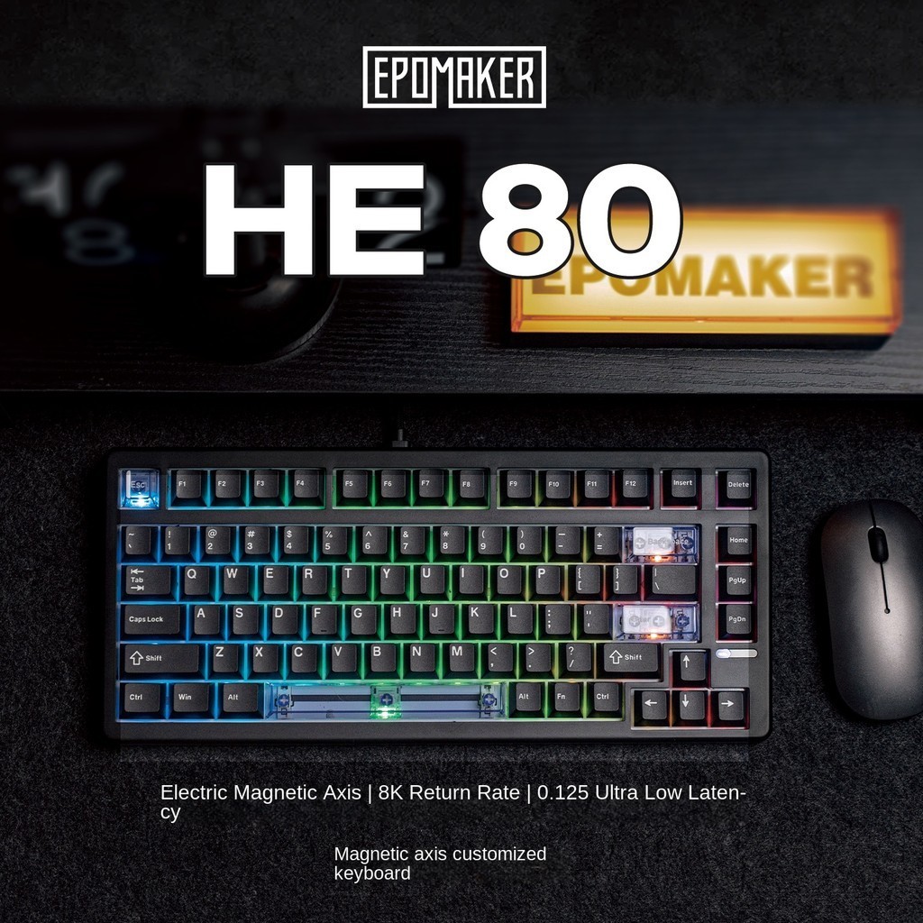 EPOMAKER HE80 ปะเก็นแบบถอดเปลี่ยนได้แบบกําหนดเอง คีย์บอร์ดสวิตช์แม่เหล็กสําหรับเล่นเกม
