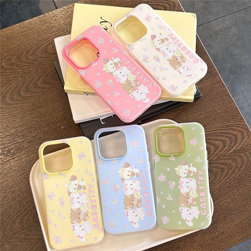 GOOD🌸เคสโทรศัพท์ ดูดีเรียบง่าย  เหมาะสำหรับเคสไอโฟน iphone 11 17 16 Pro Max XR 12 13 14 15 สีชมพูสวยงาม#080