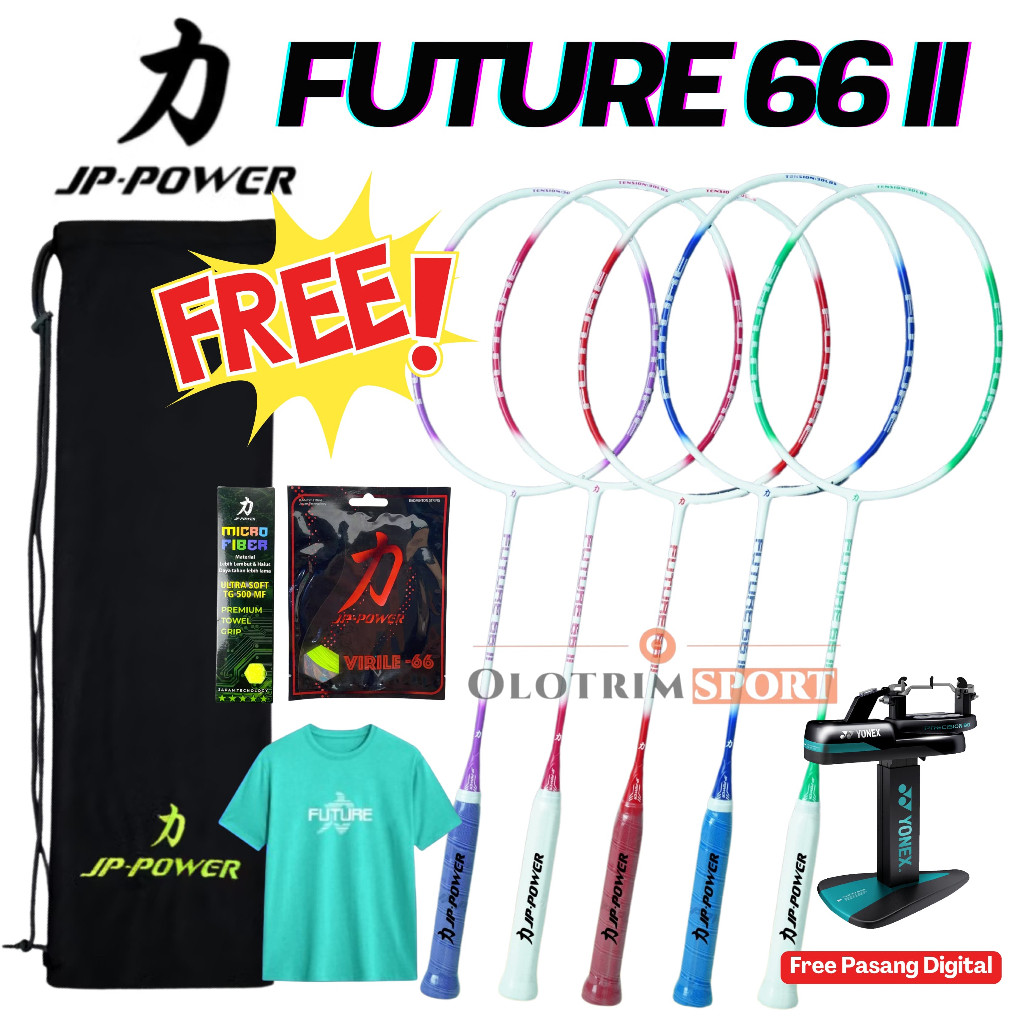 JP POWER FUTURE 66 ii 2 JPPOWER ไม้แบดมินตัน 100% ต้นฉบับ JP POWER