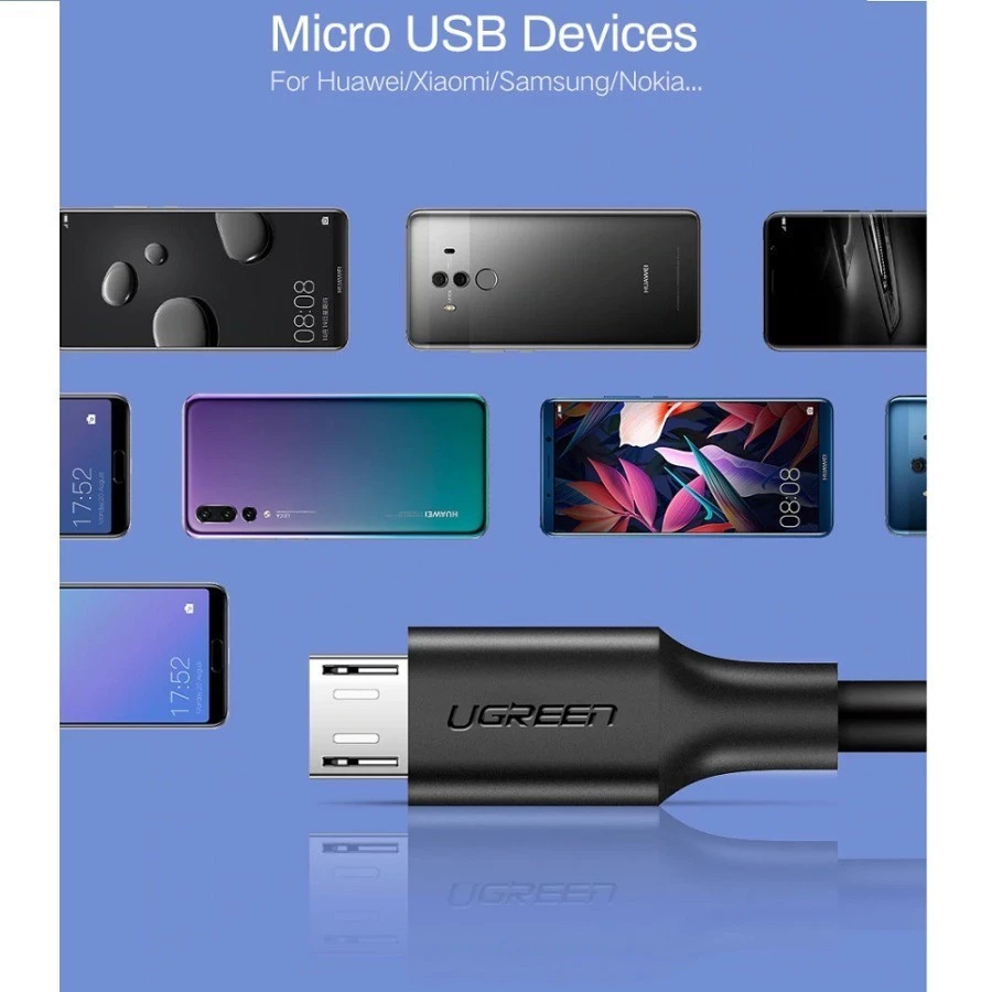 UGREEN สายชาร์จ Micro USB Braided Data Cable 18W QC3.0 thumbnail 8