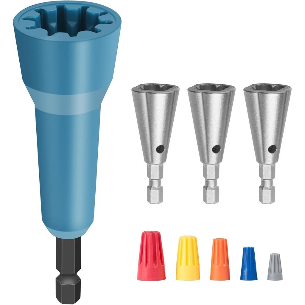 Wire Nut Twister & Wire Twister เครื่องมือสําหรับเจาะ, 1/4 " Chuck Spin Twist Connector Socket, ใช้ง