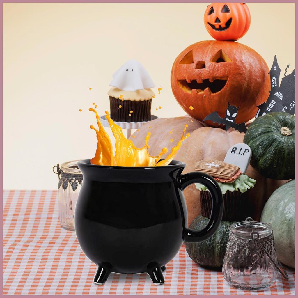 แม่มดแก้วกาแฟฮาโลวีนแม่มดCaldronเซรามิคเครื่องดื่มแก้วGothic Drinkwareตกแต่งโต๊ะสําหรับผู้หญิงผู้ชาย