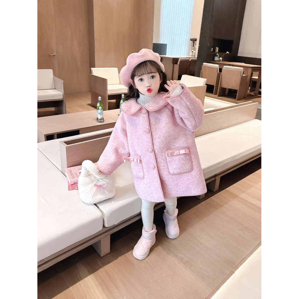 เสื้อหนาวทำจากผ้าขนสัตว์สำหรับฤดูใบไม้ร่วง ออกแบบใหม่ในสไตล์ตะวันตก เหมาะสำหรับสาวๆ - รูปที่ 3