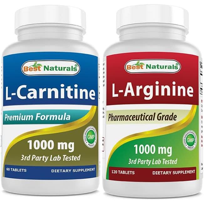 Best Naturals L-Carnitine 1000mg & L-Arginine 1000 mg