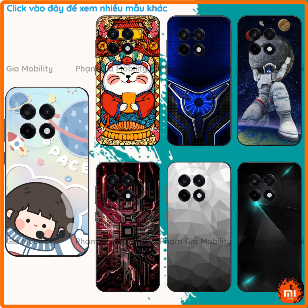 OnePlus Ace 5/ Ace 5 Ace5 Pro 5 Pro เคสยืดหยุ่นพิมพ์ลายแมวนําโชคและนักบินอวกาศในเทคโนโลยีใหม่ที่สวยง