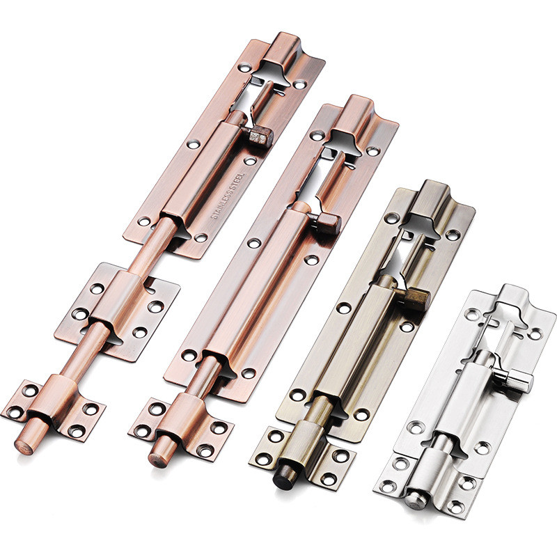 Generous สแตนเลสสตีล Bolt ประตูหัวเข็มขัดไม้ประตูหน้าต่าง Anti-theft Bolt ล็อคห้องน้ําหนาพื้นผิว O